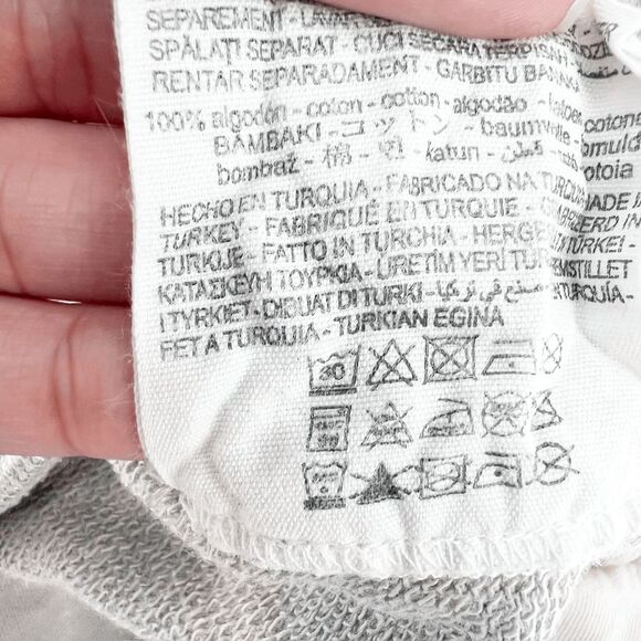 Zara Tie Dye Sweat Shorts Womens Size L Gray White Pull On Lounge Comfy - Picture 3 of 4